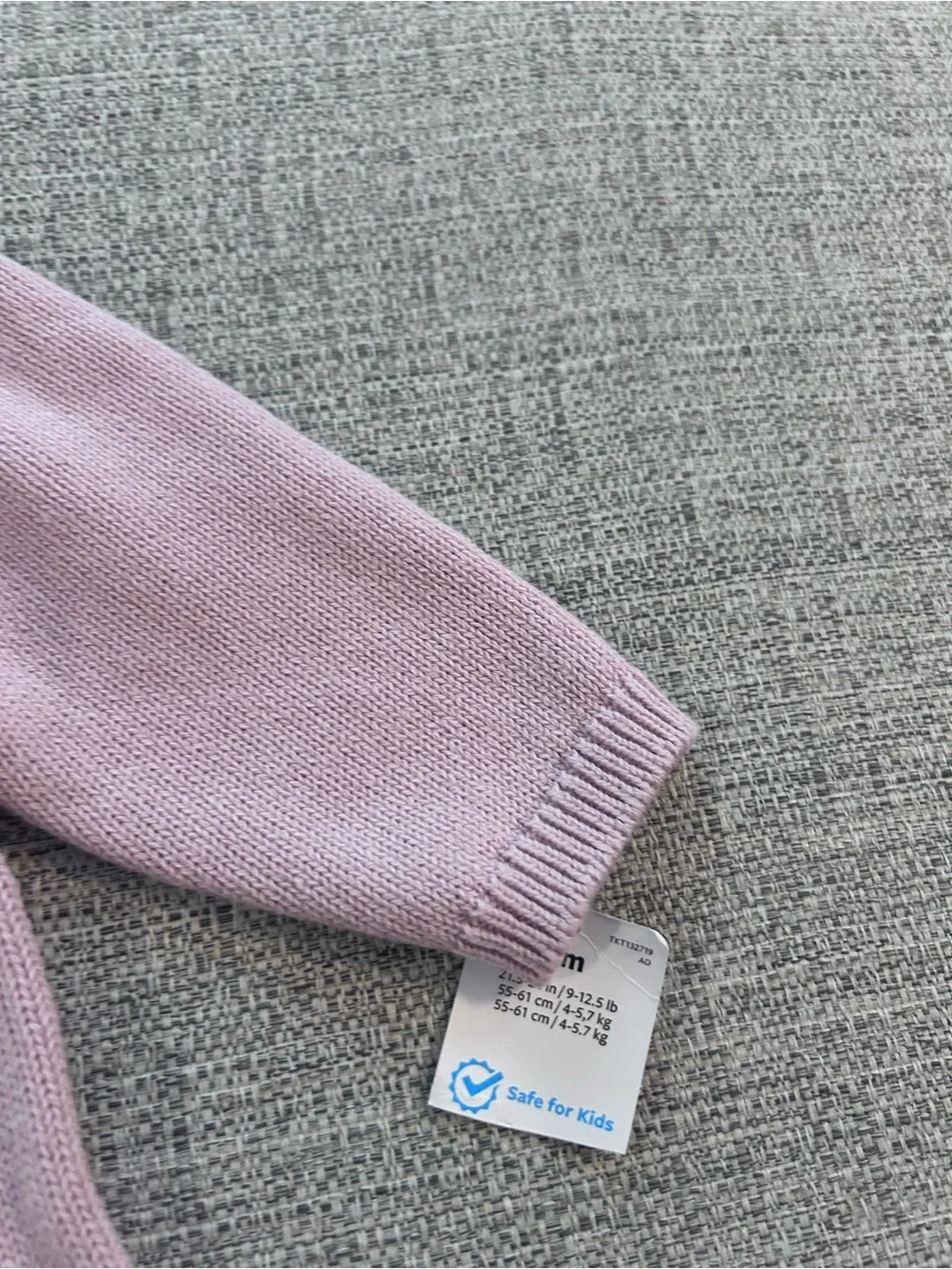 Carter’s Dusty Pink Knit Baby Cotton Sweater & Pants Set NWT. Size 3M